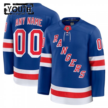 New York Rangers Hockeydrakt Custom Fanatics Premium 2024-25 Blå Hjemme - Barn